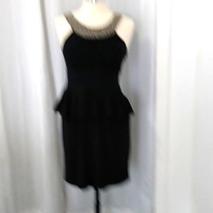 Dress cocktail wear Jackie jon New York  sz. 10 blk embellished. Neckline